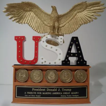 Carmel Couple Present Trump with Tribute